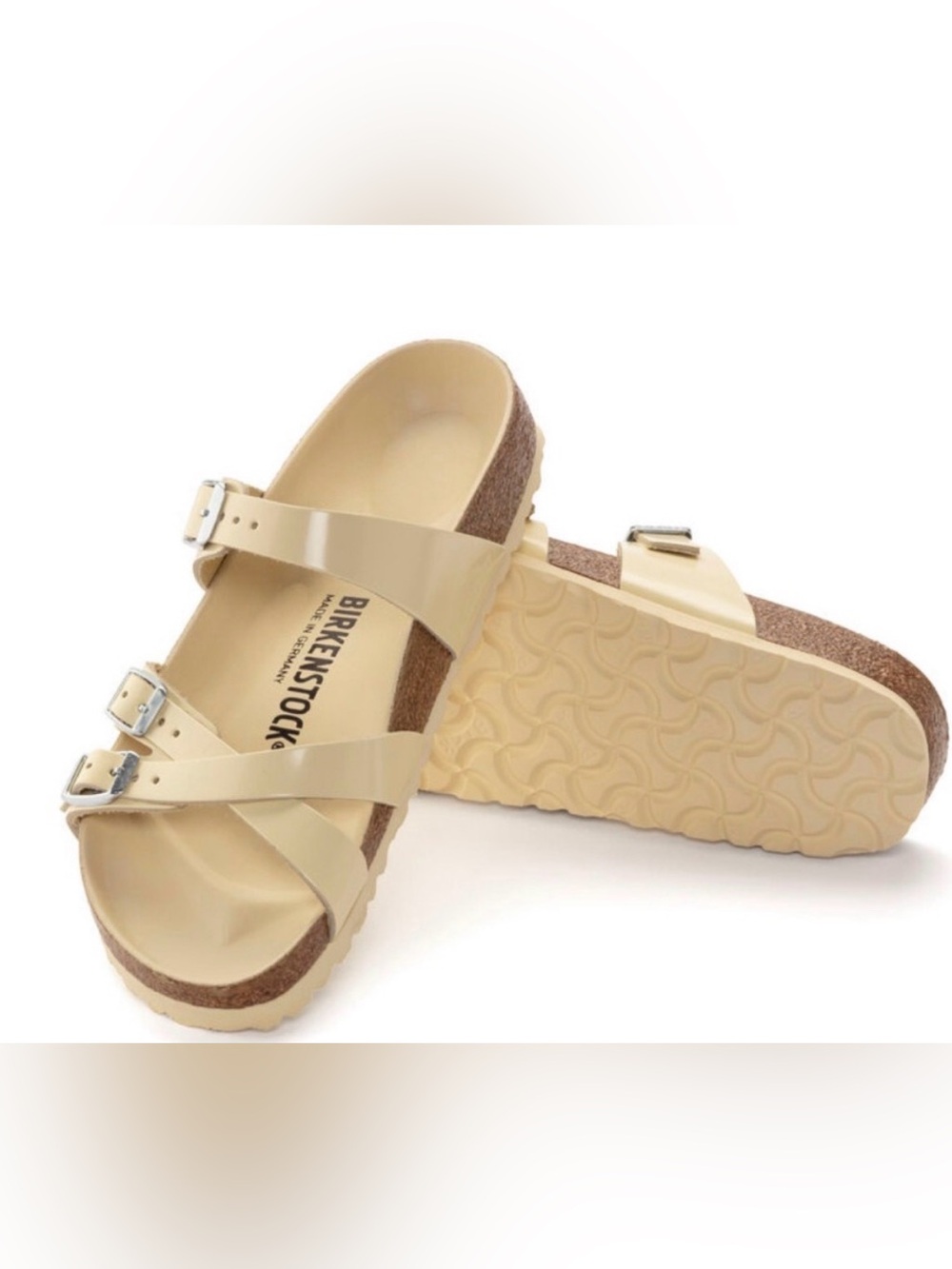 BIRKENSTOCK 💅 Franca Butter High Shine Patent Leather Women's Sandals 37 6 6.5 - Picture 9 of 10